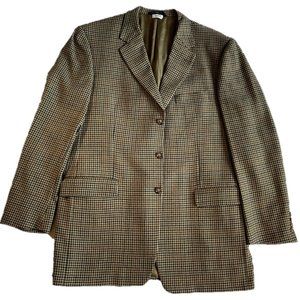 Burberry Mens suit Jacket Windowpane 44L Wool